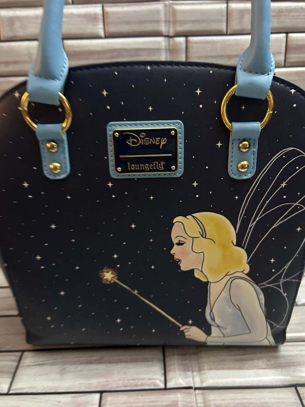Loungefly Disney Pinocchio & The Blue Fairy Night Sky handbag